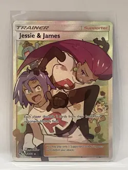 Jessie and James - Pokemon Hidden Fates 2019 Full Art Trainer Supporter 68/68 NM - Image 1