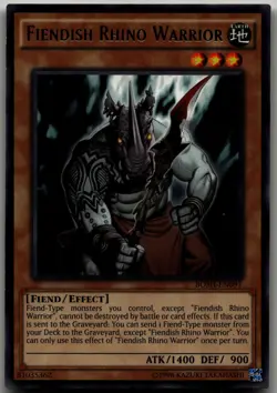 Fiendish Rhino Warrior Rare Breakers of Shadow BOSH-EN091 LP - Image 1
