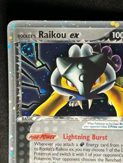 Rocket's Raikou ex 108/107 Pokemon Ex Deoxys -Holo w. Swirls🌀Secret Rare-NP/NM+ - Image 4