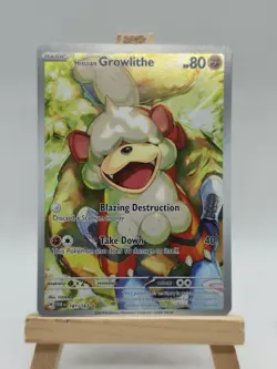 Hisuian Growlithe 181/167 Twilight Masquerade Illustration Rare Pokemon - Image 1