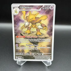 Alakazam MEP 009 Black Star Promo Full Art Holo Pokemon Card - Image 1