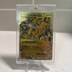 Pokemon TCG M Charizard EX Holo Ultra Rare Gold Card - Image 3
