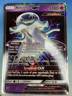Nihilego GX 49/111 Sun & Moon Crimson Invasion Ultra Rare 2017 Pokemon Card - Image 1