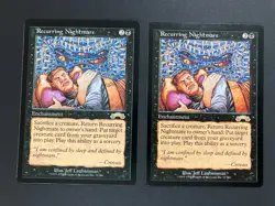 2 x RECURRING NIGHTMARE - Exodus MTG Magic the Gathering Vintage RESERVED LIST - Image 2