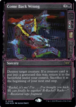 Come Back Wrong FOIL SHOWCASE Duskmourn: House of Horror Magic MTG NM - Image 1