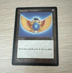 Wizards of the Coast Sapphire Medallion Tempest Artifact Rare Reg Eng 1997 #306 - Image 1