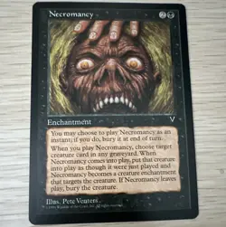 Wizards of the Coast Necromancy Visions Uncommon Enchantment Black Reg Eng 1996 - Image 1