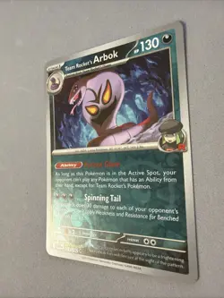 Pokemon TCG * Destined Rivals 113/182 Team Rockets Arbok Uncommon * REVERSE HOLO - Image 2