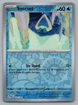 SNORUNT 037/182 C PARADOX RIFT POKEMON REVERSE HOLO NM PAR 2023 - Image 1