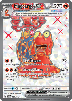 Magcargo ex 191/167 Ultra Rare Twilight Masquerade Pokemon Near Mint - Image 1