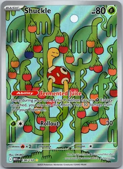 Shuckle 136/132 Illustration Rare Mega Evolution NM - Image 1