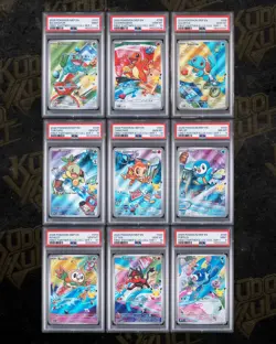 Pokemon First Partner Pack Illustration Collection PSA 10/9/8 Sequential Set - Image 1