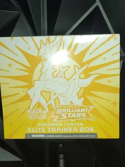 Pokemon TCG Sword & Shield Brilliant Stars ETB Pokemon Center STAMPED SEALED MT - Image 1