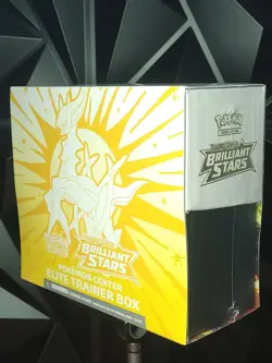 Pokemon TCG Sword & Shield Brilliant Stars ETB Pokemon Center STAMPED SEALED MT - Image 3