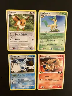2009 POKEMON-4 RISING RIVALS EEVEE FLAREON GLACEON LEAFEON -REGULAR NM/M - Image 1