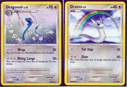 2008 POKEMON DRAGONAIR #52 & DRATINI #91- 2 EVOLUTION LEGENDS AWAKENED -NM/LP - Image 1
