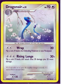 2008 POKEMON DRAGONAIR #52 & DRATINI #91- 2 EVOLUTION LEGENDS AWAKENED -NM/LP - Image 2