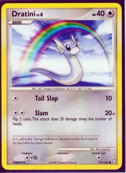 2008 POKEMON DRAGONAIR #52 & DRATINI #91- 2 EVOLUTION LEGENDS AWAKENED -NM/LP - Image 4