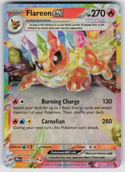 Flareon ex 014/131 Holo Double Rare Prismatic Evolutions Pokemon Near Mint - Image 1