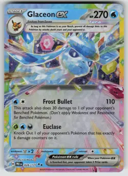 Glaceon ex 026/131 Holo Double Rare Prismatic Evolutions Pokemon Near Mint - Image 1