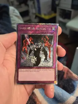 Yugioh Sakuretsu Armor RA03-EN130 1st Platinum Secret Rare - Image 1
