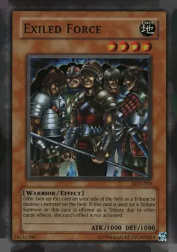 Exiled Force LOD-023 Super Rare Legacy of Darkness Yu-Gi-Oh Unlimited LP - Image 1