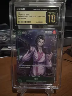 One Piece Card Game IZO OP01-033 Bandai Card Games Fest 23-24 CGC PRISTINE 10 - Image 1