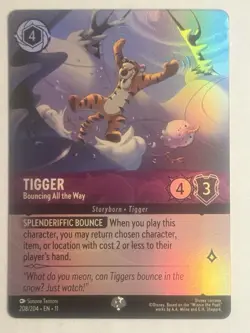 TIGGER Epic! DISNEY LORCANA Winterspell BOUNCING ALL THE WAY 208/204 - Image 1