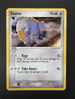 Pokemon TCG Tauros Pop Series 2 Holo Rare Card 5/17 - Image 1