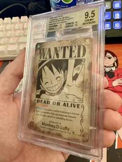 One Piece Card Game Monkey D. Luffy OP13-118 Wanted Poster SP Foil BGS 9.5 - Image 3