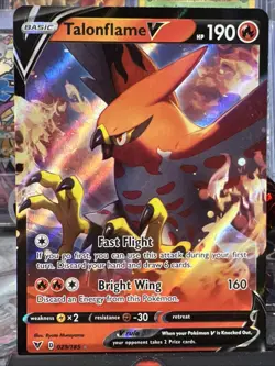 Pokemon TCG Talonflame V Vivid Voltage 029/185 Holo Ultra Rare Clean Card - Image 2