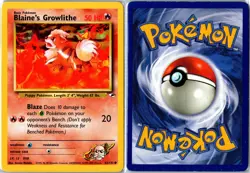 Pokemon Card - Blaine's Growlithe 62/132 Gym Heroes Common Moderately Played - Image 3