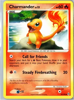 Pokemon Card - Charmander Arceus 59/99 2009 Common Lightly Played - Image 1