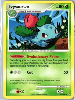 Pokemon Card - Ivysaur Supreme Victors 62/147 2009 Uncommon Lightly Played - Image 1