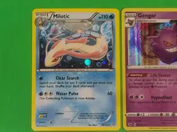 Pokemon Holo Cards Lot 4 With Ash's Pikachu, Gengar, Galarian Ponyta, Milotic NM - Image 3