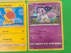 Pokemon Holo Cards Lot 4 With Ash's Pikachu, Gengar, Galarian Ponyta, Milotic NM - Image 5