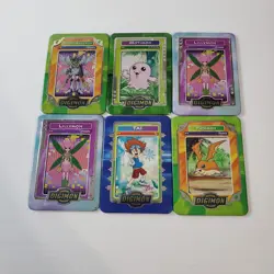 Digimon Taco Bell Metal Card Lot of 6 Lillymon Tai Motimon Patamon MagnaAngemon - Image 1