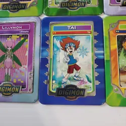 Digimon Taco Bell Metal Card Lot of 6 Lillymon Tai Motimon Patamon MagnaAngemon - Image 3