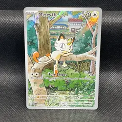 Meowth Phantasmal Flames 122/088 Illustration Rare NM Pokemon Card T1 - Image 1