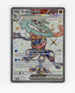 Greninja ex 198/167 Twilight Masquerade Full Art Ultra Rare Holo Pokemon Card NM - Image 1