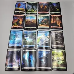 Magic MTG Final Fantasy - FOIL Basic Lands Set of 16 Magic the Gathering - Image 1