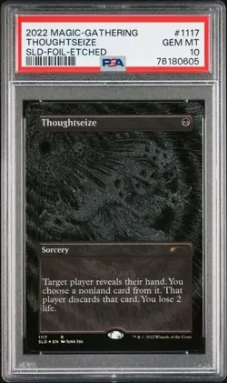 PSA 10 Magic Secret Lair THOUGHTSIEZE Etched Foil Mtg Junji Ito #1117 - Image 1