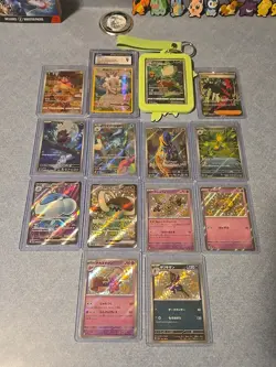 60+ CARD Pokemon Lot Graded Slab, Pokemon Card Keychain ARS, SHINYS, POKEBALLS - Image 1