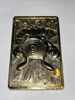 Pokemon 1999 23k Gold Plated Trading Card Burger King Promo #61 Poliwhirl - Image 1