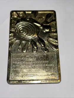 Pokemon 1999 23k Gold Plated Trading Card Burger King Promo #61 Poliwhirl - Image 2