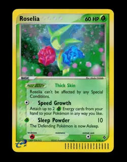 2003 Pokemon ROSELIA Ex Dragon HOLO Foil RARE e-Reader Edition Set Card 8/97 - Image 3