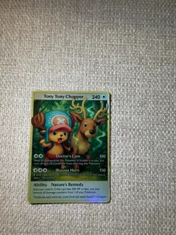 One Piece Tony Tony.Chopper OP08-007 SR Two Legends Stantler Pokemon Card - Image 2