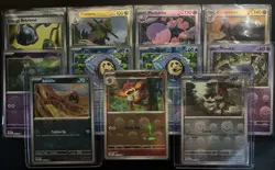 Pokemon TCG 2025 Black Bolt/White Flare Pokeball Masterball Holo 11 Card Lot NM - Image 2