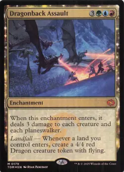 Dragonback Assault TDM Mythic Foil #179 NM MTG - Image 1