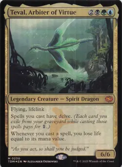 Teval, Arbiter of Virtue TDM Mythic Foil #230 NM MTG - Image 1